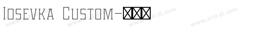 Iosevka Custom字体转换